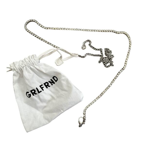 GRLFRND - Courtney Rhinestone Belt in Silver